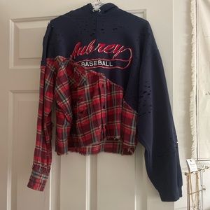 Thrifted baseball hoodie